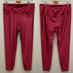 Athleta Elation Shine Tight Leggings Red - Size: 1X